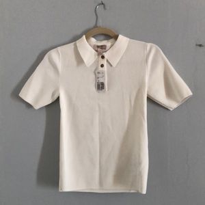 Forever 21 White Polo Shirt